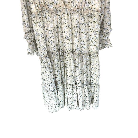 Ghospell Vintage Ditsy Floral Ruffle Tiered Oversized Midi‎ Smock Dress Large - Picture 6 of 13